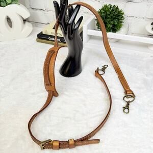 Louis Vuitton vachetta leather adjustable crossbody bag clutch strap